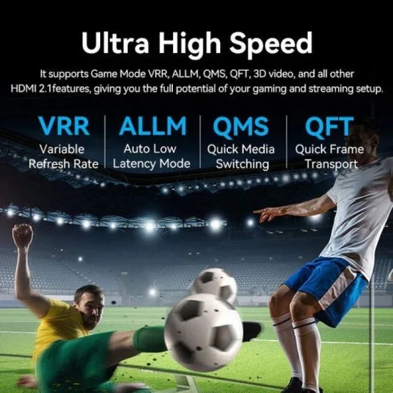 Vention cotton braided ultra thin hdmi-a male to male hd cable 8k 2m aluminum alloy type - green